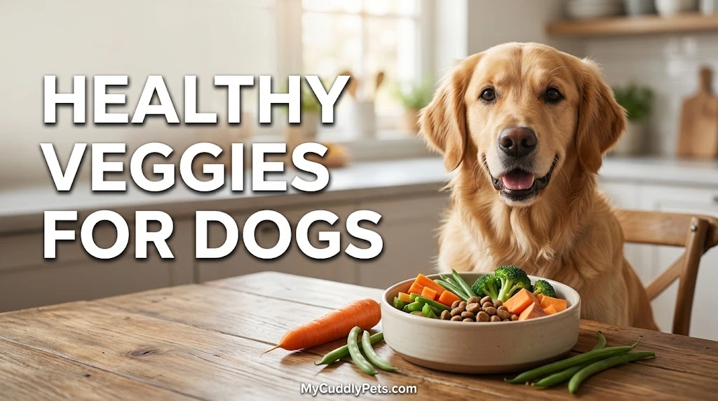 Create a **HIGH-CONVERTING BLOG FEATURED IMAGE** for the premium pet-care website **MyCuddlyPets.com**. [INSERT ARTICLE TITLE] **Article Title:** best vegetables for dogs --- ## PRIMARY GOAL First understand the article title and identify its: * Primary search intent * Main topic * Most important visual subject * Core problem, benefit, activity, product, breed, or concept Then create a visually compelling **blog featured image** that communicates the article topic immediately. The image must look specifically designed for a professional editorial pet website—not like a generic AI image or stock photograph. The featured image should be: * Eye-catching * Professional * Trustworthy * Emotionally engaging * Easy to understand at thumbnail size * Suitable for desktop and mobile blog layouts * Optimized for high click-through potential --- # IMAGE SIZE & FORMAT **Canvas:** 1200 × 675 px **Aspect Ratio:** 16:9 **Orientation:** Landscape **Quality:** Ultra HD / high-resolution appearance Design the composition specifically for a **website blog featured image**, not for Pinterest, Instagram, or social-media portrait format. Keep the important subject safely inside the central viewing area so that the image remains attractive if the website theme slightly crops the edges. --- # VISUAL SUBJECT Determine the most relevant visual subject from the article title. Whenever appropriate, make the relevant pet the primary focal point. Use: * Realistic animals * Natural anatomy and proportions * Authentic fur, feathers, scales, eyes, and textures * Natural facial expressions * Realistic posture and behavior * Emotion appropriate to the article topic The animal should look healthy, believable, natural, and professionally photographed. Do not add multiple pets unless the article genuinely requires more than one pet. --- # VISUAL STORYTELLING The featured image should communicate the article's main idea at a glance. Prioritize: **ONE MAIN SUBJECT + ONE CLEAR VISUAL MESSAGE** Use the article title to determine whether the image should show: * A pet * A breed * A behavior * A grooming activity * Pet food * A product * A toy * A health-related situation * A training activity * A how-to activity * A comparison * A home environment * Another clearly relevant concept When naturally appropriate, visually communicate: **Problem → Solution / Better Outcome** However, do NOT force a problem-and-solution composition when the article is informational, educational, breed-focused, comparison-based, or product-focused. --- # ARTICLE-SPECIFIC VISUAL ADAPTATION Automatically adapt the image to the article topic. ### Pet Food Articles Show the relevant pet with the appropriate food in a realistic feeding environment. ### Grooming Articles Show the pet during or immediately after the relevant grooming activity. ### Behavior Articles Show the pet naturally demonstrating the behavior discussed in the article. ### Training Articles Show a realistic pet-training interaction with appropriate context. ### Health Articles Use a responsible, reassuring, non-graphic visual. Avoid frightening or medically exaggerated imagery. ### Toy / Product Articles Feature the relevant product naturally with the appropriate pet. ### Breed Guides Make the specific breed the dominant visual subject. ### Comparison Articles Show the compared subjects or products clearly without creating visual clutter. ### How-To Articles Show the relevant pet, tool, activity, or process naturally. ### General Informational Articles Focus on the most recognizable and visually meaningful concept related to the article. --- # COMPOSITION Create a professional editorial blog composition. Use: * Strong visual hierarchy * One dominant focal point * Clean background * Natural depth * Professional subject separation * Balanced framing * Controlled negative space * High readability at thumbnail size Position the main subject slightly toward one side when appropriate, leaving clean negative space for the text overlay. Do not place important facial features, eyes, paws, products, or other key details too close to the edges. The composition must remain visually strong when displayed as a small featured-image thumbnail. --- # TEXT OVERLAY Add **ONE short, bold headline containing only 3–6 words**. Generate the text based on the article's main search intent. The overlay should: * Create curiosity * Highlight the main benefit or problem * Complement the article title * Be easy to understand instantly * Avoid repeating the complete article title Use: * Large modern typography * Bold readable lettering * Strong contrast * Clean professional styling * Minimal design Do NOT add: * Subtitles * Paragraphs * Multiple text boxes * Long descriptions * Bullet points * Excessive labels * Multiple headlines The text must remain readable on both desktop and mobile. --- # TEXT PLACEMENT Place the headline in the cleanest negative-space area of the composition. Avoid covering: * The pet's face * Eyes * Important body features * Product details * Main activity * Important visual elements Use a subtle shadow or restrained text treatment only when necessary for readability. The text should feel naturally integrated into a premium blog thumbnail. --- # BRAND STYLE Subtly reflect the **MyCuddlyPets.com** brand. Overall visual personality: * Warm * Friendly * Premium * Trustworthy * Family-friendly * Pet-focused * Modern * Editorial * Clean The brand should be recognizable through the overall visual style rather than through large branding. Do NOT make "MyCuddlyPets.com" large or distracting. If brand text is included, keep it extremely subtle and clean. --- # PHOTOGRAPHY STYLE Use premium commercial pet photography. Style: * Photorealistic * Editorial-quality * Cinematic depth * Natural lighting * Realistic shadows * Detailed fur and textures * Sharp primary subject * Soft background separation * Professional lens characteristics * High dynamic range * Natural color reproduction * Premium magazine-quality finish The image should resemble a professionally photographed feature image commissioned for a high-quality pet-care publication. --- # BACKGROUND Use a clean, relevant environment that supports the article topic. Examples: * Modern home * Cozy living room * Clean pet-care environment * Natural outdoor setting * Grooming area * Feeding area * Training environment * Minimal studio environment Keep the background visually subordinate to the main subject. Avoid unnecessary furniture, decorations, objects, people, or animals. --- # COLOR & LIGHTING Use a warm, inviting, premium color palette appropriate for a pet-care website. Prefer: * Natural warm tones * Soft neutrals * Clean whites * Gentle earthy colors * Natural greens when outdoors * Subtle warm highlights Use realistic lighting with: * Natural sunlight * Soft window light * Professional studio lighting when appropriate * Cinematic but believable contrast Avoid extreme HDR, oversaturation, neon colors, or artificial lighting. --- # THUMBNAIL OPTIMIZATION The image must remain visually understandable when reduced to a small blog thumbnail. At thumbnail size: * The main pet/subject must remain immediately recognizable. * The headline must remain readable. * The composition must not become visually confusing. * The background must not overpower the subject. * Important details must remain visible. Prioritize **clarity over complexity**. --- # PROFESSIONAL QUALITY STANDARD The final result should look like: **A premium editorial featured image created specifically for MyCuddlyPets.com by a professional pet photographer and digital editorial designer.** It should NOT look like: * Generic AI art * Cheap stock photography * Cartoon artwork * Children's illustration * Overly staged pet photography * Promotional advertising * A social-media poster * A Pinterest graphic * A cluttered infographic --- Best Vegetables for Dogs